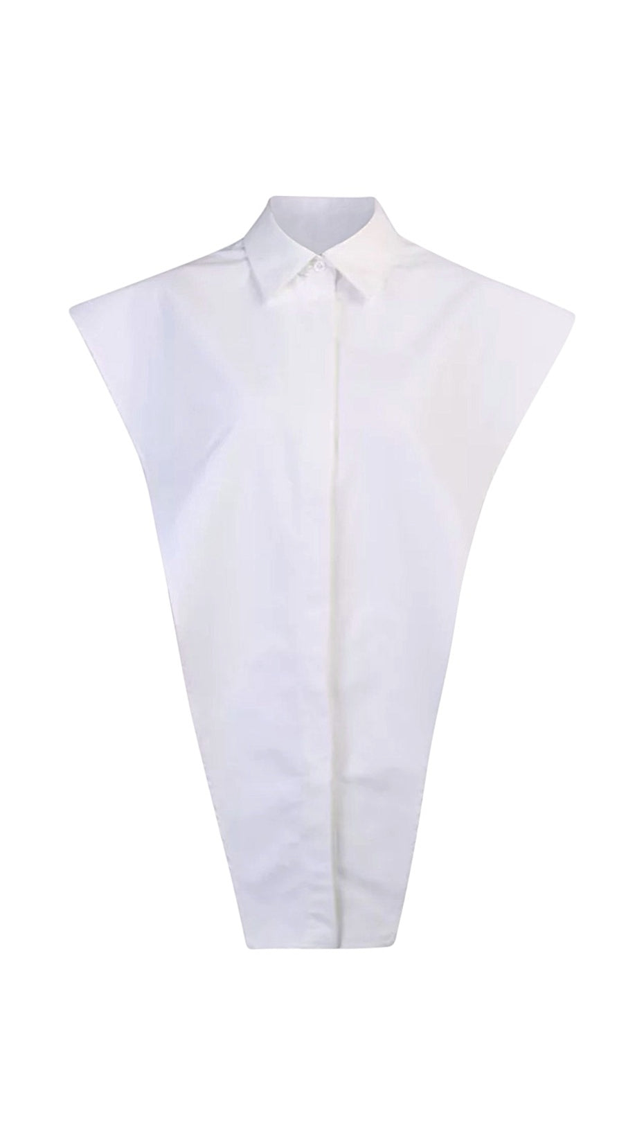 triangle top, sleeveless top, inverted triangle top, white plain top, women's button down top, women's button down , basic white button down, fly on the yacht triangle top