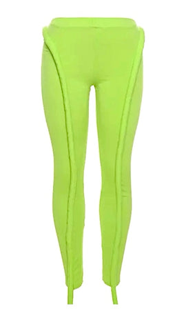 pop out tube leggings - lime green, pop out leggings, alonzo arnold leggings, lime green leggings, tube leggings, 3d leggings, women's tube leggings, dressy leggings, tube pants, lime green tube pants, lime green 3d pants